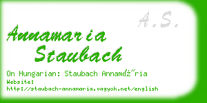 annamaria staubach business card